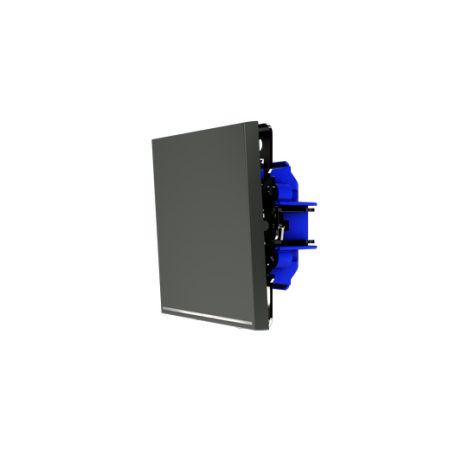 Выключатель встраиваемый Voltum S70 одноклавишный с подсветкой 10А, (титан)