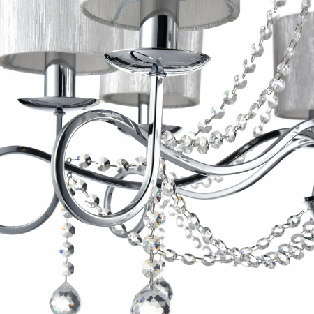 Люстра 8*E14 40Вт Хром IP20 Morel FR2907-PL-08-CH Freya