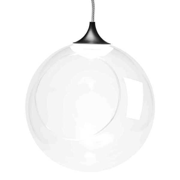 FT-13-01 Фитосветильник подвесной, светодиодный, стеклянный шар Ø150мм, 220В, 1Вт, кабель 1м, черный (без наполнения) APEYRON