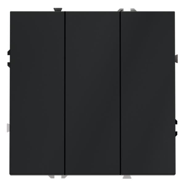 Выключатель встраиваемый Voltum S70 трехклавишный 10А, (графит)