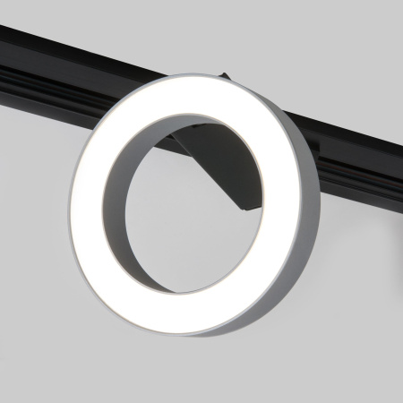 Трековый светодиодный светильник для однофазного шинопровода 12Вт 4200К серебряный IP20 Spila (a056375) Elektrostandard