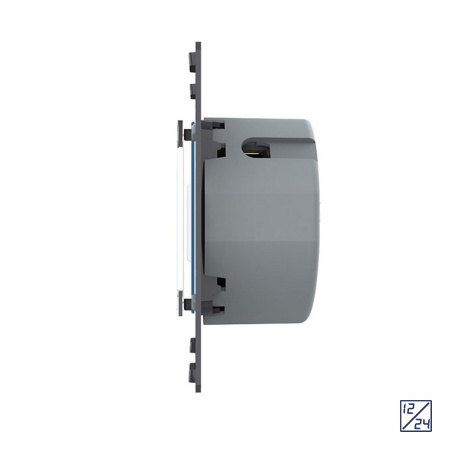 Выключатель Quadro 2 клавиши 12/24В Белый (механизм) Livolo