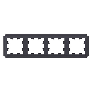 ATLASDESIGN ANTIQUE 4-постовая рамка, универсальная, карбон Systeme Electric