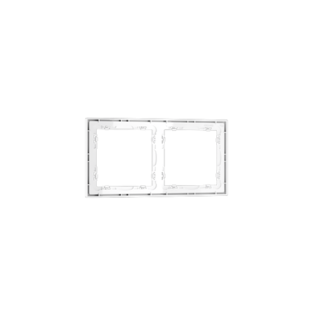 Рамка пластиковая Voltum S70 на 2 поста, (белый глянцевый)
