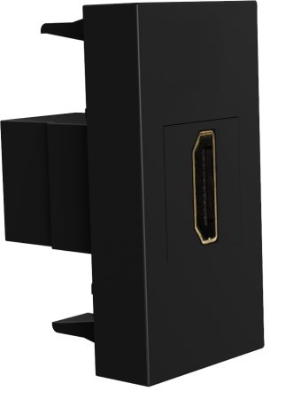 Donel Розетка HDMI, 1мод., черн. (22.5х45мм)