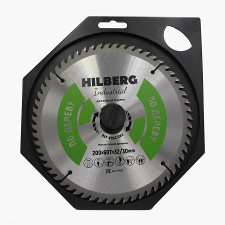 Диск пильный Industrial Дерево 200*32/30*60Т HW205 Hilberg
