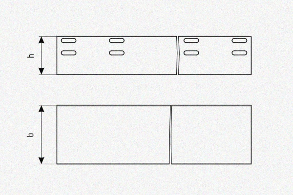 Лоток глухой ЛМГ 300х80х3000 УХЛ1, оцинкованный лист, S1,0