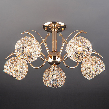 Потолочная люстра 5*E27 60Вт золотой IP20 Mirage (7777/5 золото) Eurosvet