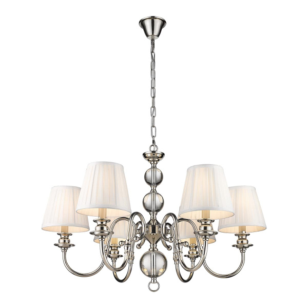 Люстра подвесная Никель/Бежевый E14 6*40Вт WE369.06.103 WERTMARK