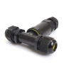 Соединитель-коннектор для проводов LD530, 3-контактный, водонепроницаемый (клемма 3pin), черный STEKKER