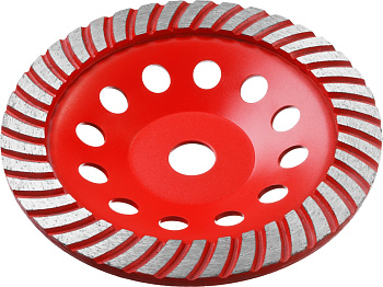 Сегментированная алмазная чашка Турбо-Плюс d 180 мм, Мастер ЗУБР