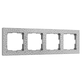 Hammer Рамка на 4 поста (серебряный) Werkel