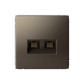 ARTGALLERY РОЗЕТКА двойная компьютерная RJ45+RJ45, кат.6А, механизм, МОККО Systeme Electric