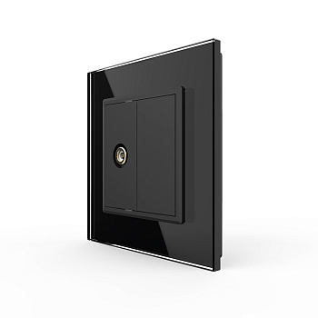 Розетка видео RCA "тюльпан" Черная Livolo