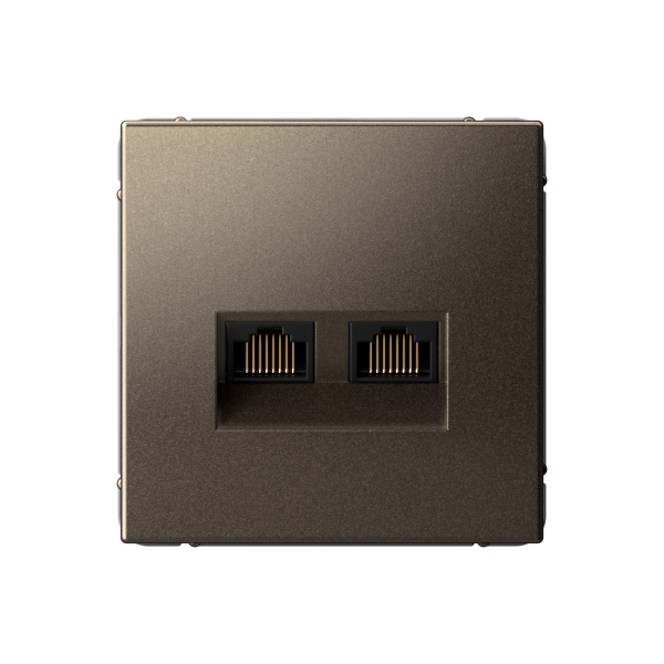 ARTGALLERY РОЗЕТКА двойная компьютерная RJ45+RJ45, кат.6А, механизм, МОККО Systeme Electric