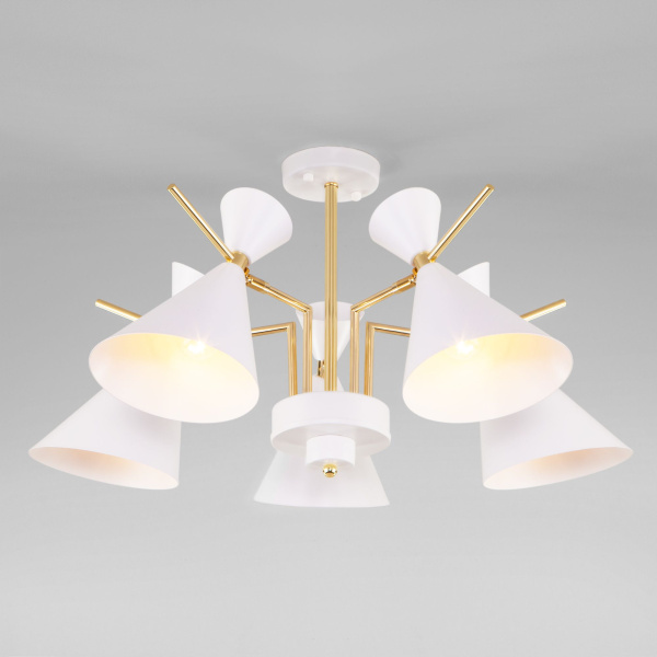 Потолочная люстра 5*E14 60Вт белый, золотой IP20 Apart (70114/5 белый) Eurosvet