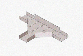 Лоток тройниковый замковый перфорированный ОТЗ 600х150 УТ1,5, оцинкованный лист, S1,5