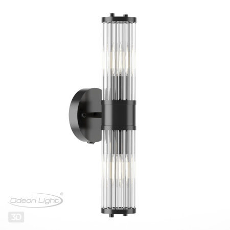 Настенный св-к E14 1*40W IP44 KEPA черный/прозрачный/стекло ODEON LIGHT