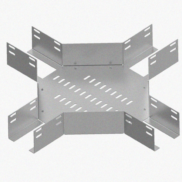 Лоток крестообразный перфорированный КМ 300х80 УХЛ1, оцинкованный лист S1,0