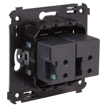 USB зарядное устройство в стену, "Avanti", "Черный квадрат" DKC