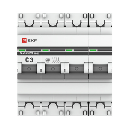 Выключатель автоматический ВА МОД 4П 3А С 4,5кА PROxima EKF