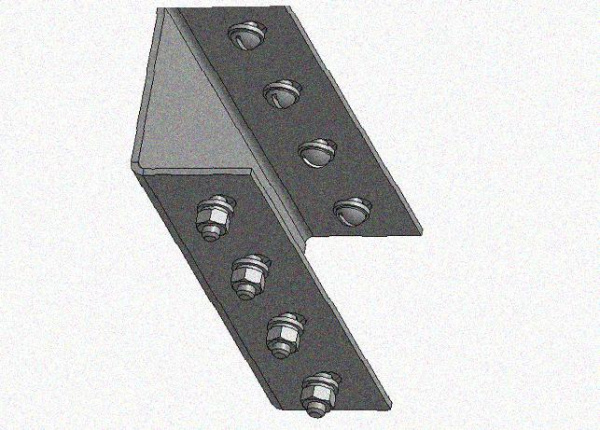 Соединитель стоек ССх4 УТ1,5, нержавеющая сталь (марка 12Х18Н10Т), S4,0