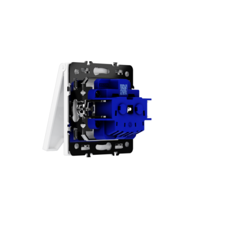 Розетка встраиваемая Voltum S70 с заземлением, защитными шторками и крышкой 16А, (белый глянцевый)