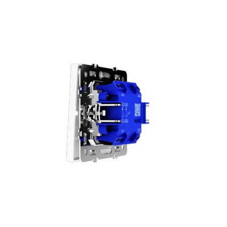 Выключатель встраиваемый Voltum S70 двухклавишный 10А, (белый глянцевый)
