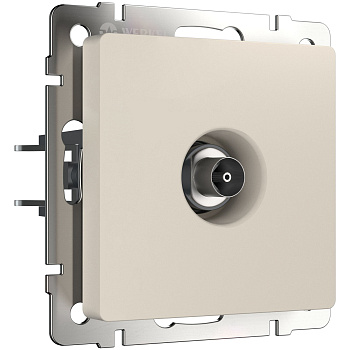 Встраиваемые механизмы ТВ-розетка оконечная (айвори матовый) Werkel