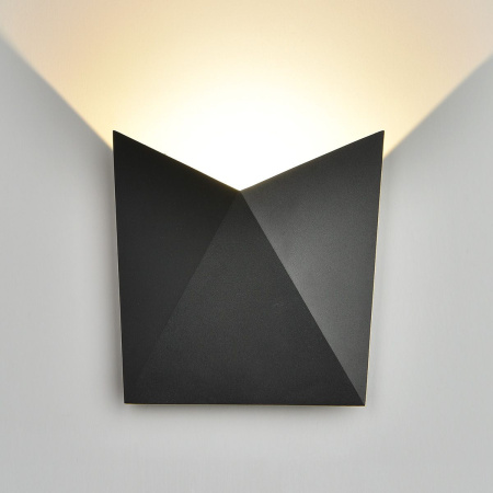 Уличный настенный светодиодный светильник 9Вт 4000К черный IP54 Batterfly (a038824) Elektrostandard