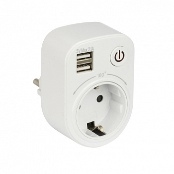 Розеточный блок SB-01 (розетка 2P+E 16А, 2 USB разъема 5V 2,1A) PROxima EKF
