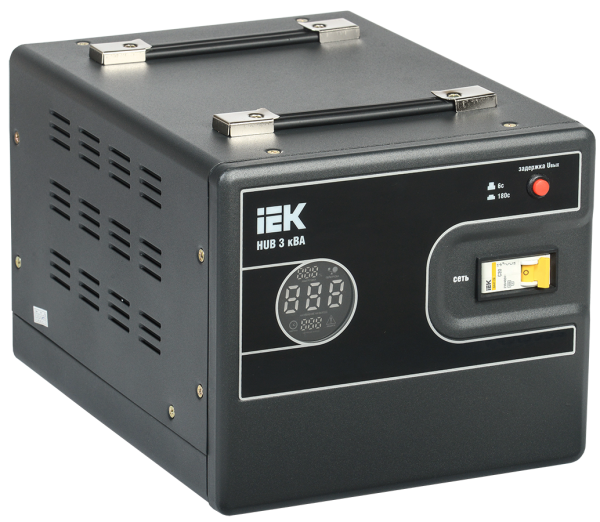 Стабилизатор напряжения переносной HUB 3кВА IEK