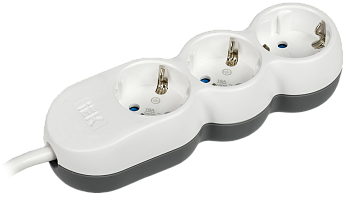 Удлинитель У03 3 места 2P+PE/3м 3х1,5мм2 16А/250В UNO IEK