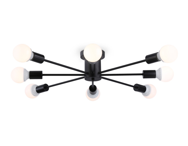 Потолочный светильник в стиле лофт TR80411/8 BK черный E27/8 max 60W D950*150 Ambrella Light