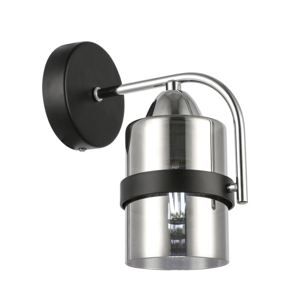 Бра Черный, Хром/Дымчатый E27 1*40Вт SLE102001-01 EVOLUCE