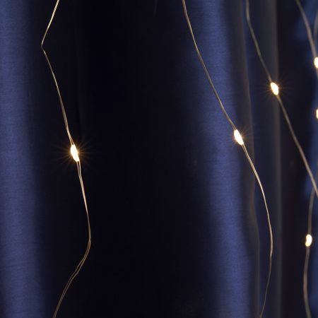 Светодиодная гирлянда Feron CL590 занавес 2*2м + 2м 2700К USB, прозрачный шнур