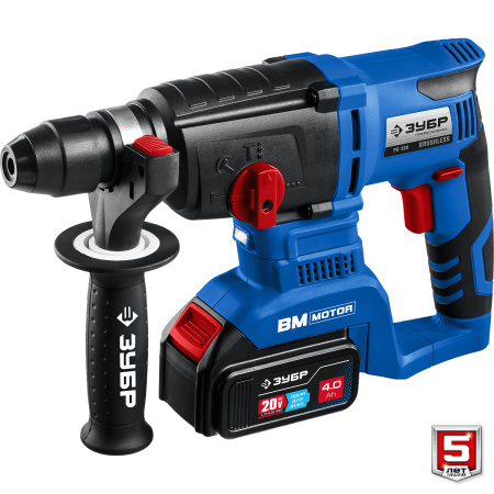 20В бесщеточный перфоратор, 2 АКБ (4Ач), в кейсе, Профессионал. PB-260-42 ЗУБР