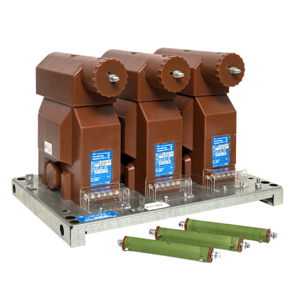 Трёхфазная группа трансформаторов напряжения НИОЛ-СТ-6-2МПУ1-100/V3/100/V3/100/3-0,5/0,5/3Р-20ВА/20ВА/100ВА У2 EKF