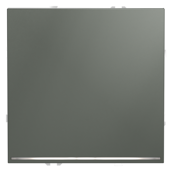 Проходной переключатель встраиваемый Voltum S70 одноклавишный с подсветкой 10А, (титан)