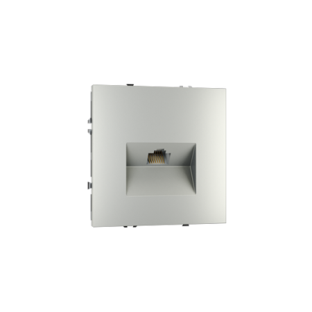 Розетка компьютерная встраиваемая Voltum S70 RJ45 КАТ.6, (сталь)