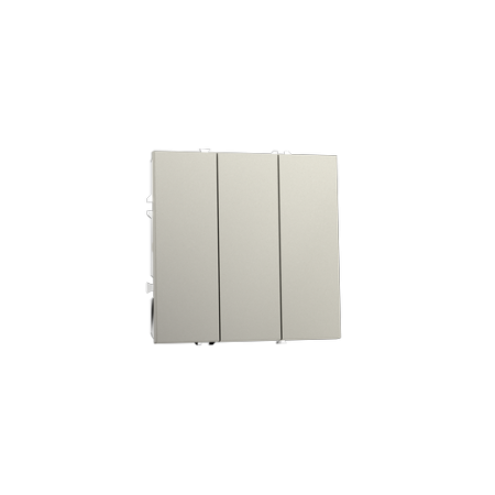 Выключатель встраиваемый Voltum S70 трехклавишный 10А, (шелк)