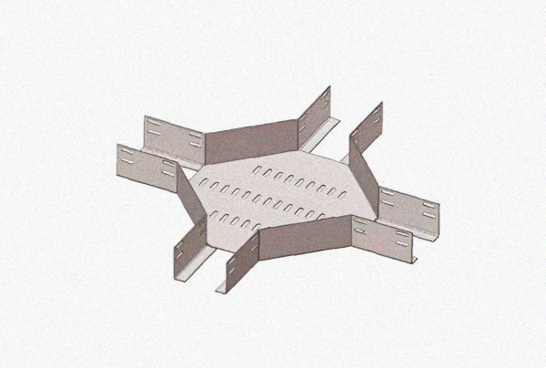 Лоток крестообразный глухой КМГ 300х100 УТ1,5, оцинкованный лист S1,5