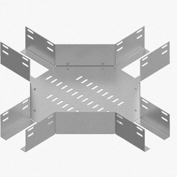 Лоток крестообразный перфорированный КМ 50х25 УТ1,5, оцинкованный лист S1,0