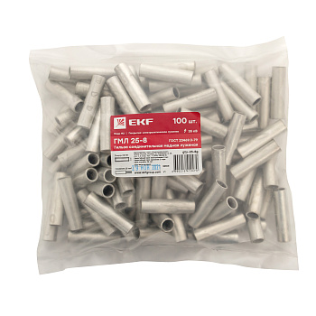 Гильза соединительная медная луженая ГМЛ 25-8 ГОСТ (2шт) PROxima EKF