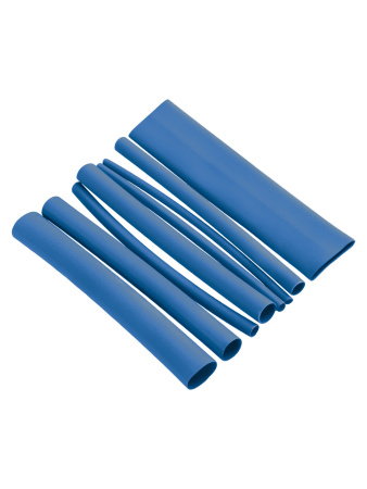 Набор трубок термоусаживаемых, клеевых "Моноцвет-диапазон, синий TDM"