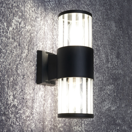 Светильник садово-парковый Feron DH0902, на стену, E27 230V, черный