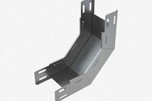 Лоток замковый глухой КПЗГ 250х80-90 УТ1,5 для поворота трассы вверх на 90, оцинкованный лист, S1,5