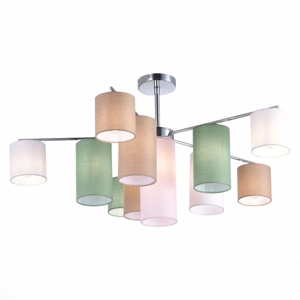 Люстра потолочная Хром/Белый, Бежевый, Зеленый E14 11*40Вт SLE300602-11 EVOLUCE