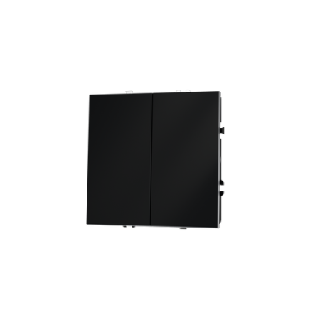 Проходной переключатель встраиваемый Voltum S70 двухклавишный 10А, (графит)