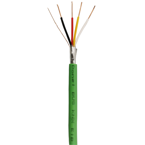 Donel BUS KNX EIB кабель 2x2x0,8 EIB J-Y(ST)Y, зелёный. Цена за 1 бухту (100 метров). Продажа кабеля бухтами по 100 метров